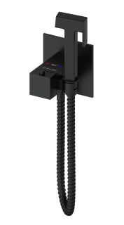 Гигиенический душ со смесителем Wonzon & Woghand WW-88829910-MB с термостатом чёрный матовый